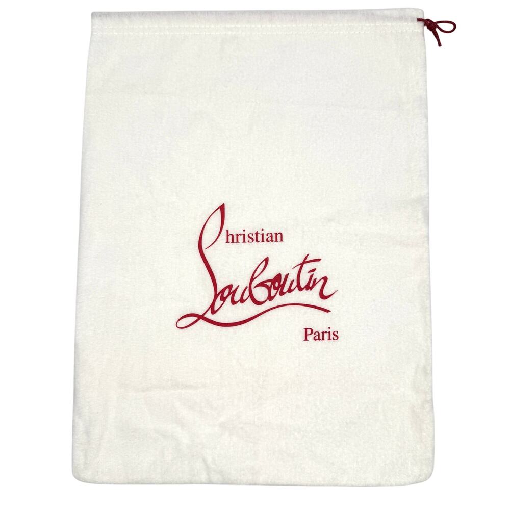 Christian Louboutin Dust Bag Felted Canvas Drawstring Storage Shoe Bag Travel